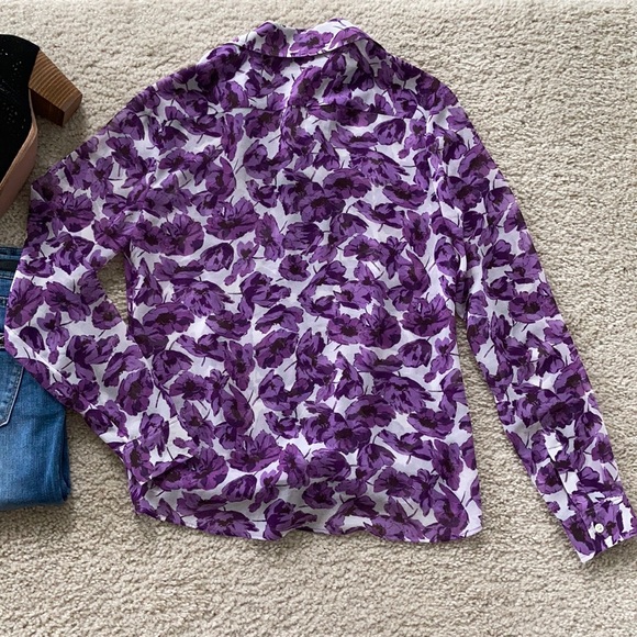 Banana Republic Tie Front Floral Blouse - Picture 6 of 6